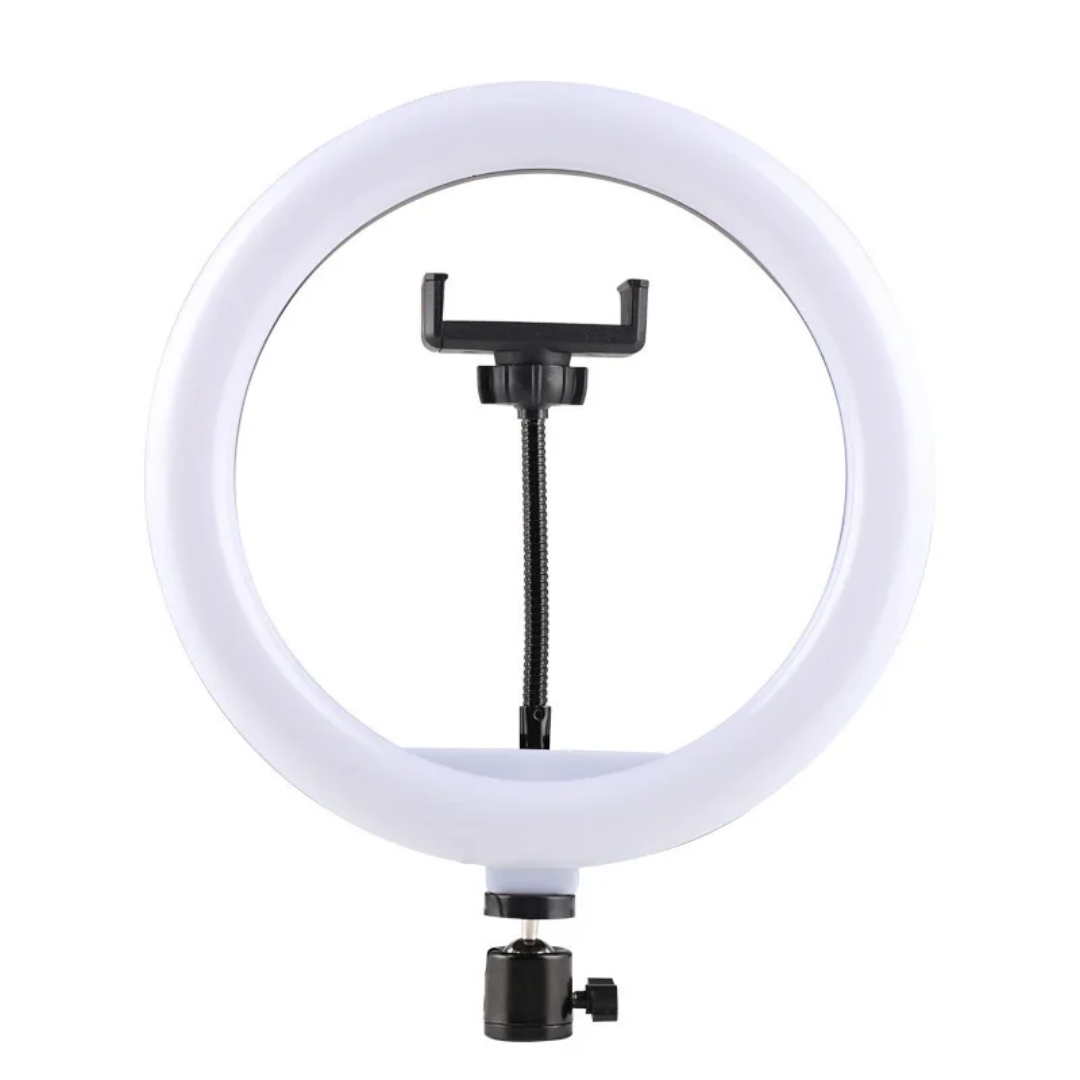 26cm Selfie RIng Light with 4.5 Feet Adjustable Tripod Stand - With White, Warm & Soft Light Function for Live Streaming or Studio Photography